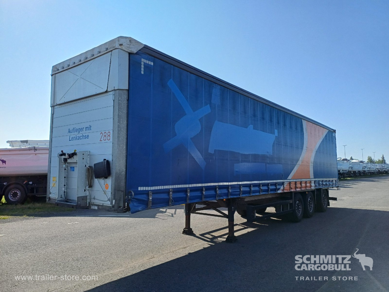 Tentinė puspriekabė SCHMITZ Auflieger Curtainsider Standard Forklift holder: foto 10