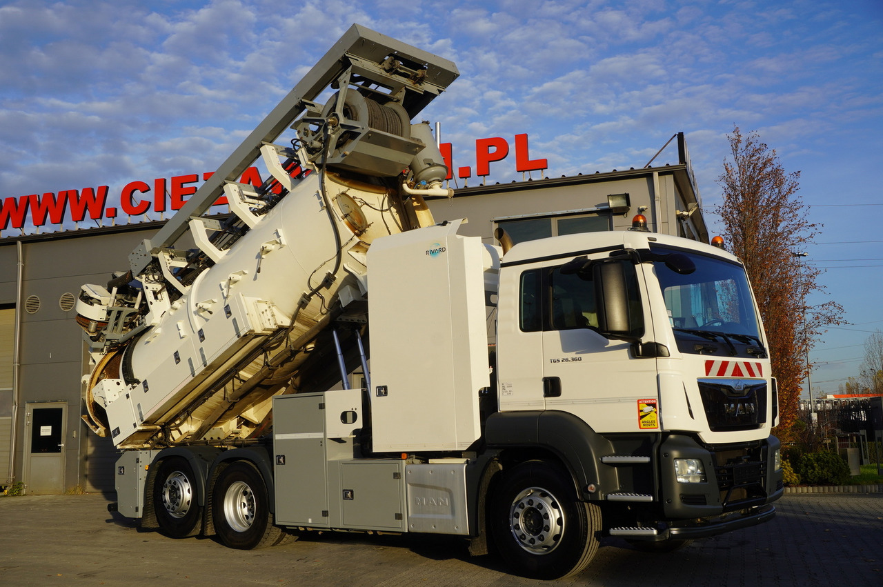 MAN TGS 26.360 E6 / RIVARD sewage cleaner 18 m3 / 180 tho. km / steering axle / 2 units - Asenizatorius: foto 1 MAN TGS 26.360 E6 / RIVARD sewage cleaner 18 m3 / 180 tho. km / steering axle / 2 units - Asenizatorius: foto 1