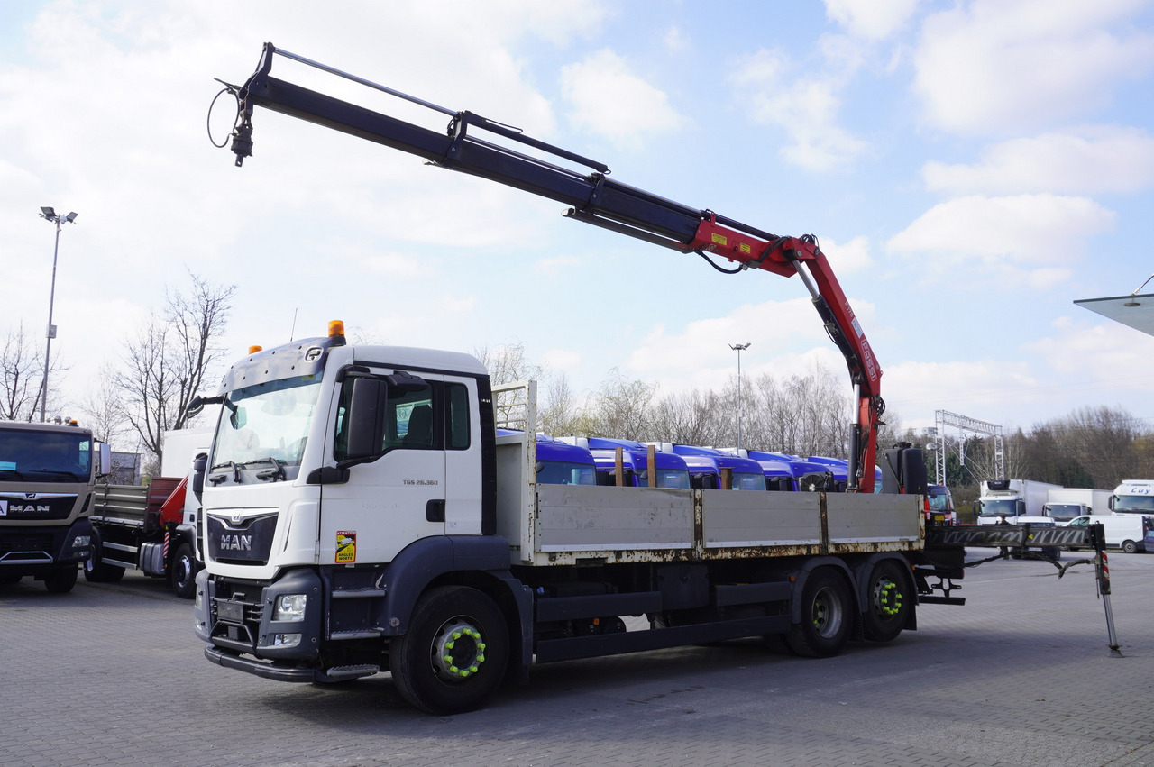 MAN TGS 26.360 Flatbed / Fassi F175 7.7 T / steered 3rd axle lizingą MAN TGS 26.360 Flatbed / Fassi F175 7.7 T / steered 3rd axle: foto 9