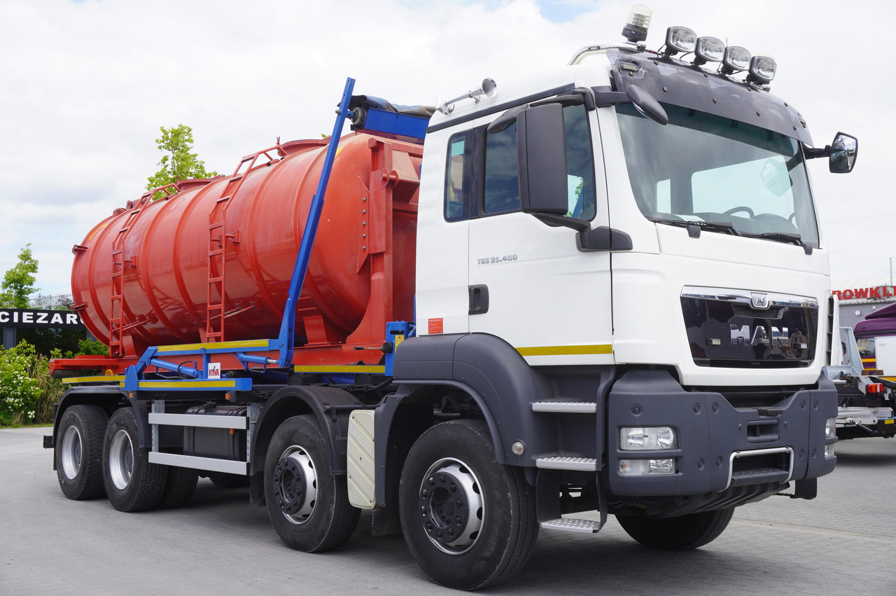 Srutovežis MAN TGS 35.400 8 × 4 E5 / HYVA HOOK LIFT 32.56 SE / Septic barrel 13000 L: foto 10