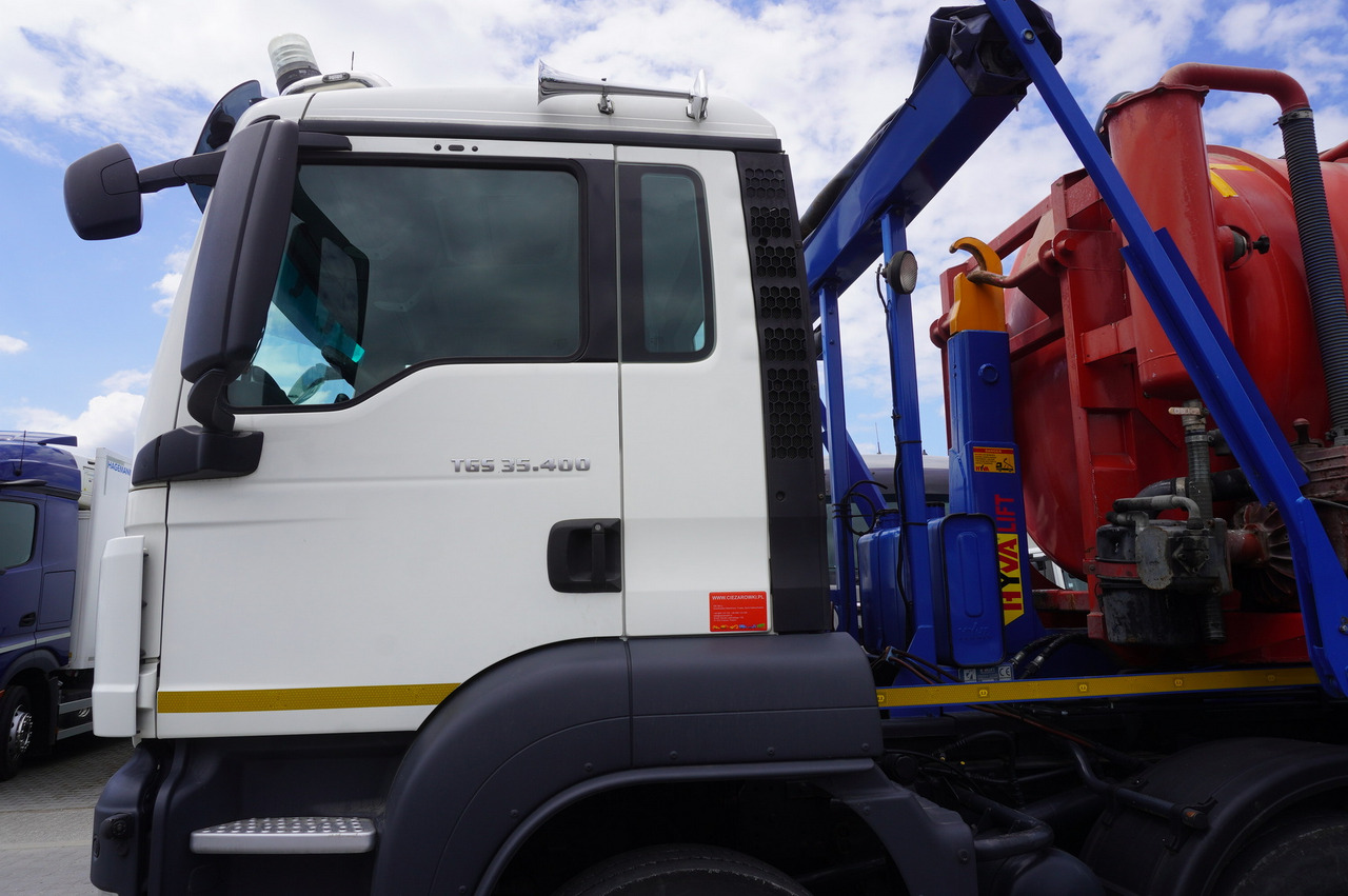 Srutovežis MAN TGS 35.400 8 × 4 E5 / HYVA HOOK LIFT 32.56 SE / Septic barrel 13000 L: foto 18