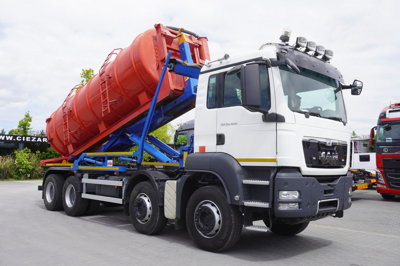 Srutovežis MAN TGS 35.400 8 × 4 E5 / HYVA HOOK LIFT 32.56 SE / Septic barrel 13000 L: foto 9