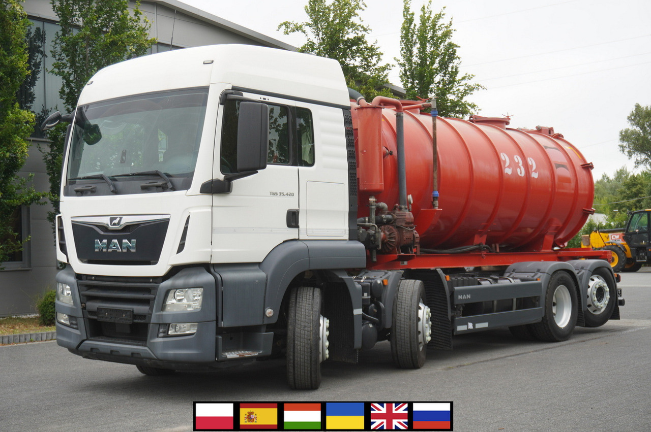 MAN TGS 35.420 8×2 / NEW septic barrel 13000 L / 3 steered axles - Srutovežis: foto 1 MAN TGS 35.420 8×2 / NEW septic barrel 13000 L / 3 steered axles - Srutovežis: foto 1