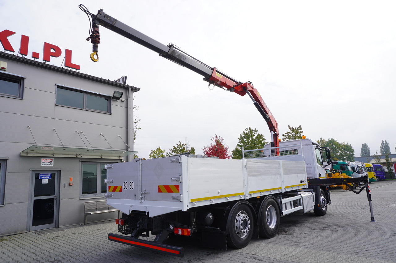 MERCEDES-BENZ Antos 2540 / Flatbed 15 EPAL / Fassi F165 / 6.1 t / 8 m reach / remote control / rotator / 1600 MTH / steered axle - Sunkvežimis su kranu: foto 3 MERCEDES-BENZ Antos 2540 / Flatbed 15 EPAL / Fassi F165 / 6.1 t / 8 m reach / remote control / rotator / 1600 MTH / steered axle - Sunkvežimis su kranu: foto 3