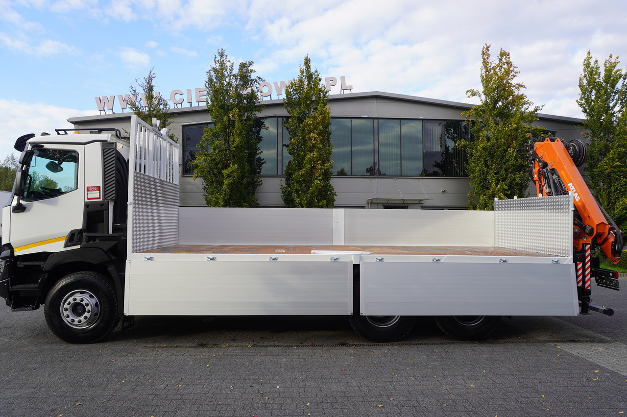 RENAULT C380 Comfort 6x4 / Atlas 172.3E crane / Range 12.3 m / capacity 6.1 t / Flatbed 17 EPAL - Sunkvežimis su kranu: foto 3 RENAULT C380 Comfort 6x4 / Atlas 172.3E crane / Range 12.3 m / capacity 6.1 t / Flatbed 17 EPAL - Sunkvežimis su kranu: foto 3