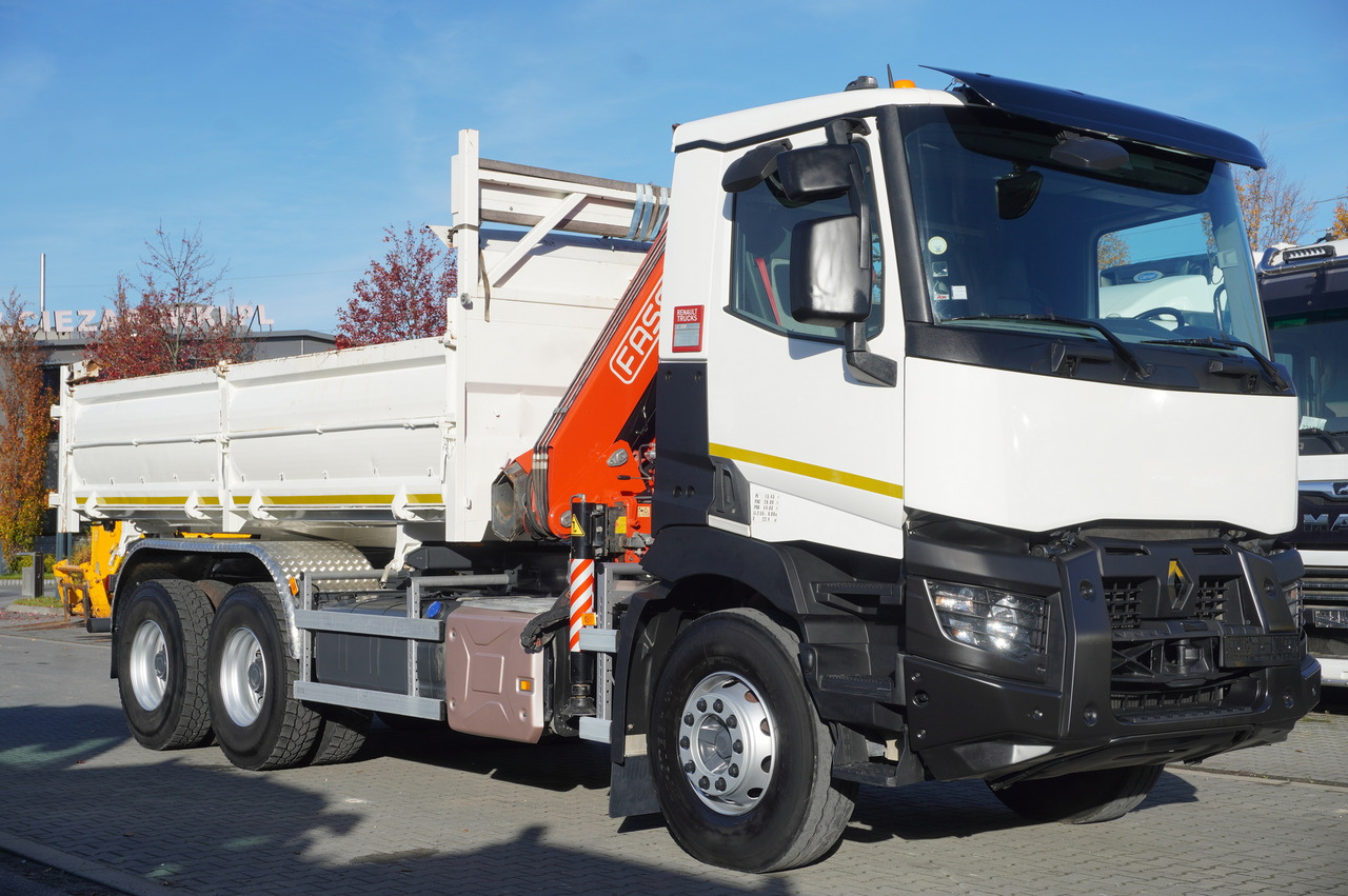 RENAULT C380 E6 6×4 / HDS Fassi F135 2700 MTH / Range 8 m / 5.6 t lifting capacity / 3-side tipper / Bortmatic - Savivartis sunkvežimis, Sunkvežimis su kranu: foto 2 RENAULT C380 E6 6×4 / HDS Fassi F135 2700 MTH / Range 8 m / 5.6 t lifting capacity / 3-side tipper / Bortmatic - Savivartis sunkvežimis, Sunkvežimis su kranu: foto 2