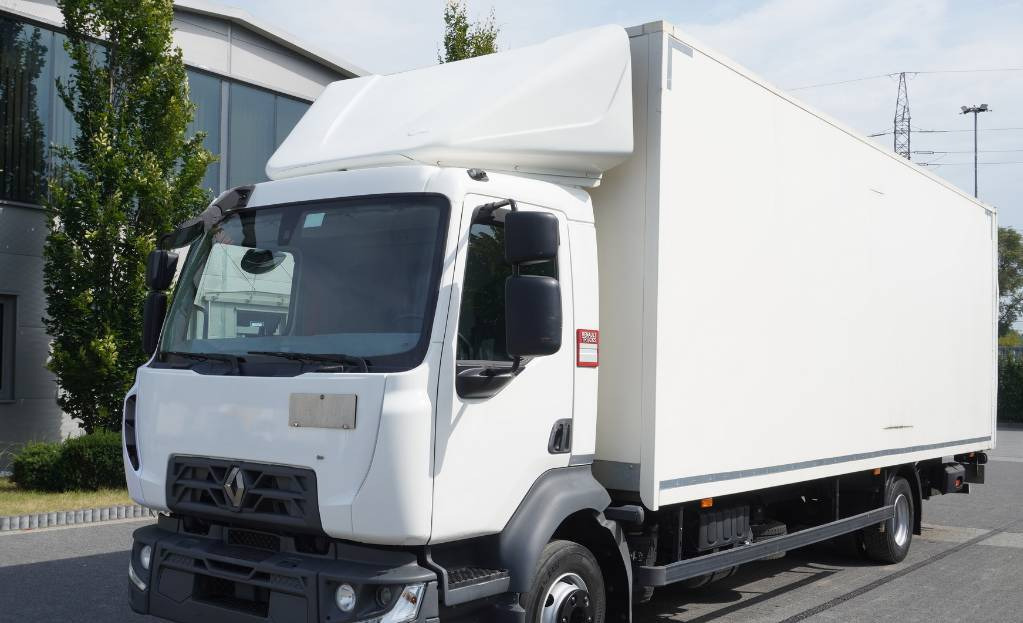 RENAULT D12 E6 / Container 18 pallets / tail lift - Furgonas sunkvežimis: foto 1 RENAULT D12 E6 / Container 18 pallets / tail lift - Furgonas sunkvežimis: foto 1