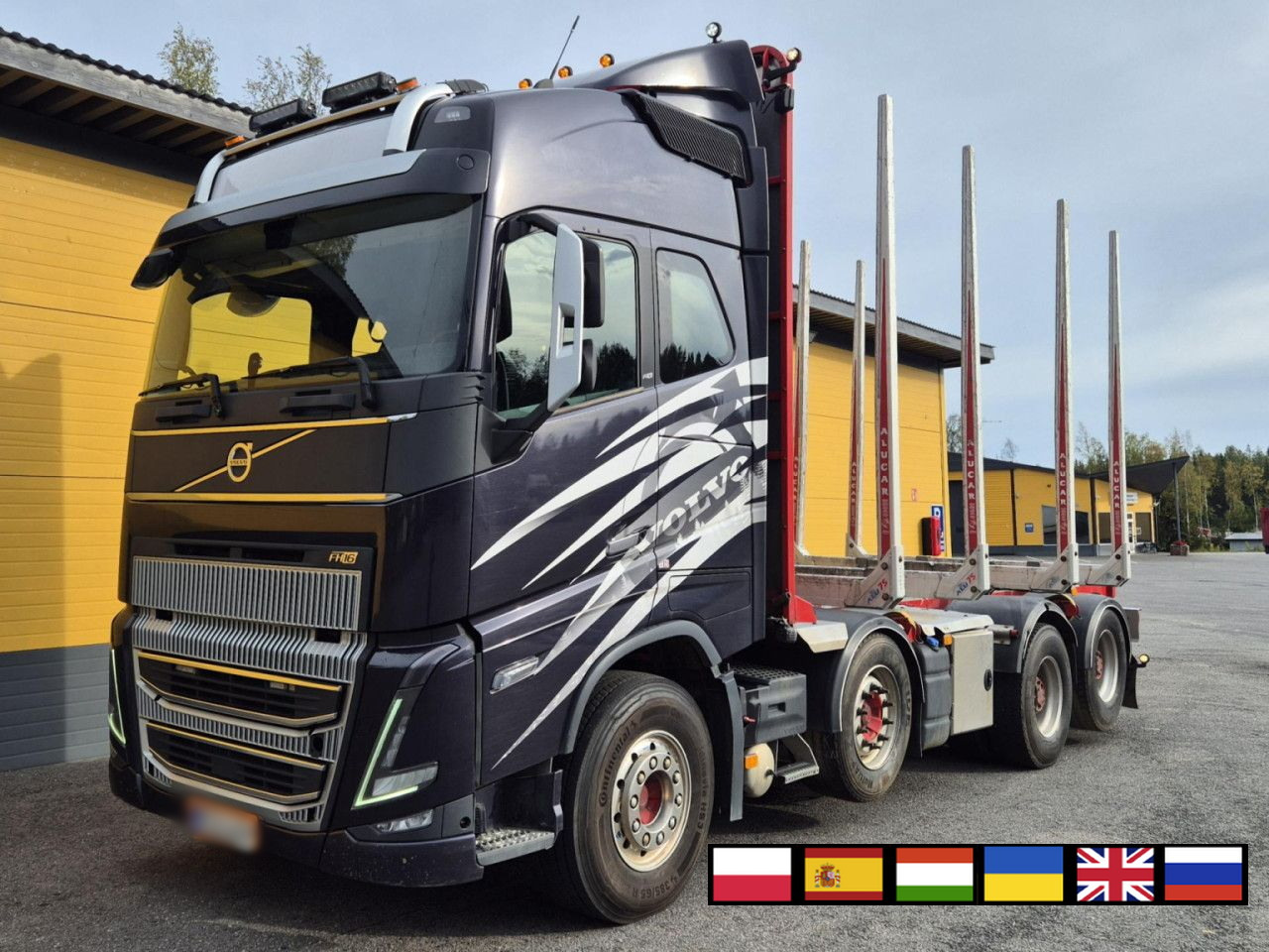 VOLVO FH 750 8x4 / 2 lifted axles / timber truck - Miškovežis: foto 1 VOLVO FH 750 8x4 / 2 lifted axles / timber truck - Miškovežis: foto 1