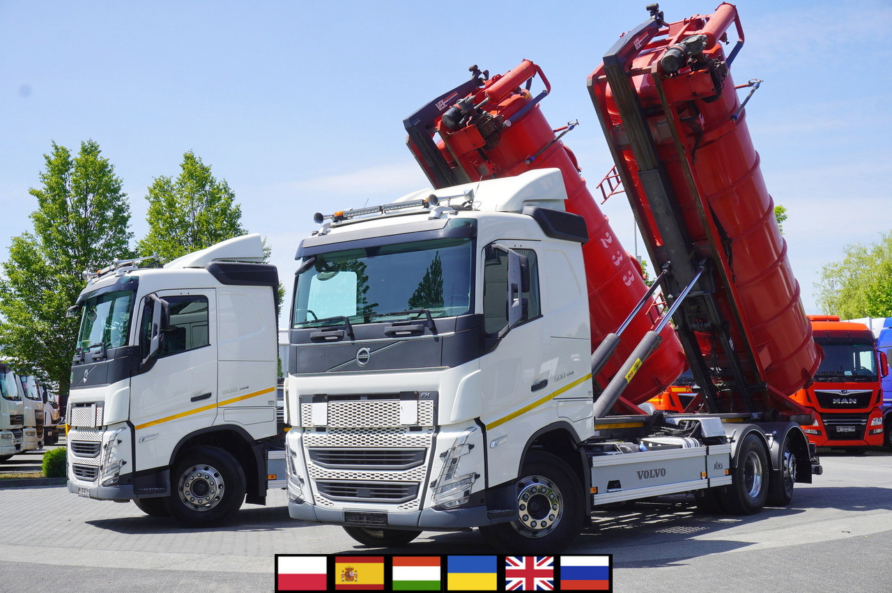 VOLVO Volvo FH 500 / Septic barrel 13000 l / Hook lift 21 t / 2022 / 3rd axle steered / 2 units - Srutovežis: foto 1 VOLVO Volvo FH 500 / Septic barrel 13000 l / Hook lift 21 t / 2022 / 3rd axle steered / 2 units - Srutovežis: foto 1