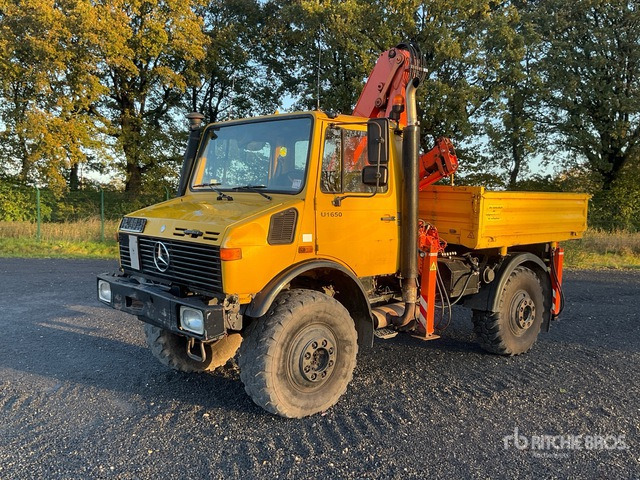 1994 Mercedes-Benz Unimog 427 4x4 Utility Truck - Platforminis/ Bortinis sunkvežimis, Sunkvežimis su kranu: foto 1 1994 Mercedes-Benz Unimog 427 4x4 Utility Truck - Platforminis/ Bortinis sunkvežimis, Sunkvežimis su kranu: foto 1