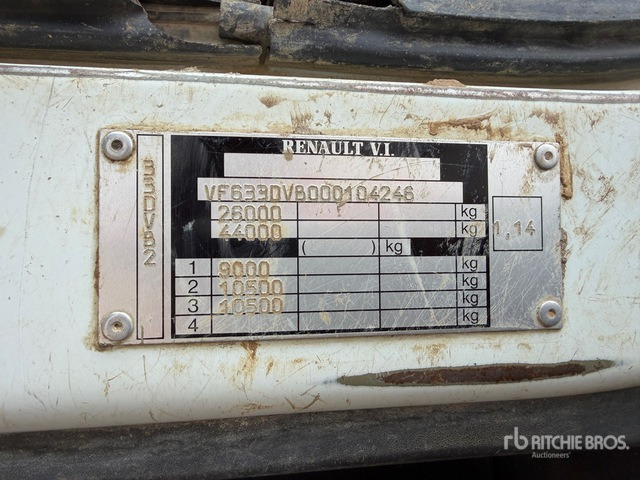 2003 Renault Kerax 380 Camion Plateau Avec Grue Flatbed Truck with Crane - Platforminis/ Bortinis sunkvežimis, Sunkvežimis su kranu: foto 1 2003 Renault Kerax 380 Camion Plateau Avec Grue Flatbed Truck with Crane - Platforminis/ Bortinis sunkvežimis, Sunkvežimis su kranu: foto 1