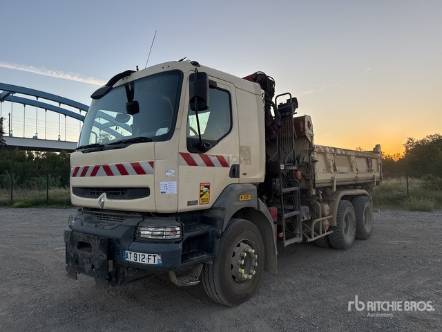2006 Renault Kerax 2006 HMF on 6x4 Camion Bi-Benne ... Dump Truck with Crane - Savivartis sunkvežimis, Sunkvežimis su kranu: foto 2 2006 Renault Kerax 2006 HMF on 6x4 Camion Bi-Benne ... Dump Truck with Crane - Savivartis sunkvežimis, Sunkvežimis su kranu: foto 2