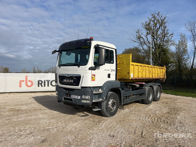 2014 MAN TGS33.480 6x4 Camion Polybenne Ampliroll Roll-Off Truck - Hook-lift sunkvežimis: foto 1 2014 MAN TGS33.480 6x4 Camion Polybenne Ampliroll Roll-Off Truck - Hook-lift sunkvežimis: foto 1