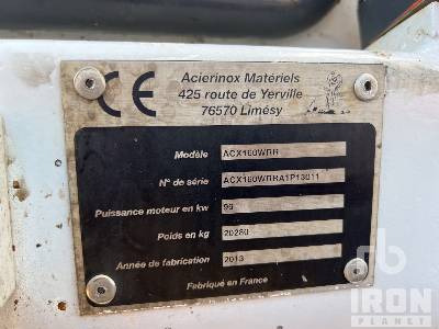 ACIERINOX ACX160WRR Pelle Sur Pneus Rail Route Roadrail - Ratinis ekskavatorius: foto 5 ACIERINOX ACX160WRR Pelle Sur Pneus Rail Route Roadrail - Ratinis ekskavatorius: foto 5
