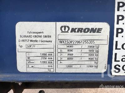 KRONE SDP27 Tri/A - Platforminė/ Bortinė puspriekabė: foto 5 KRONE SDP27 Tri/A - Platforminė/ Bortinė puspriekabė: foto 5