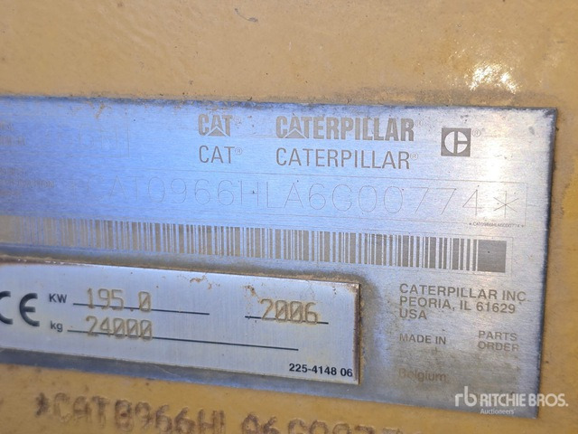 2006 Cat 966 H Wheel Loader - Ratinis krautuvas: foto 2 2006 Cat 966 H Wheel Loader - Ratinis krautuvas: foto 2