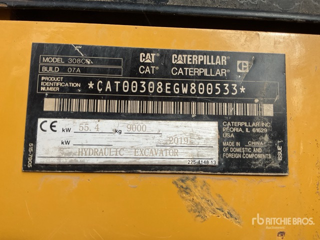 2019 Cat 308CR Tracked Excavator - Vikšrinis ekskavatorius: foto 2 2019 Cat 308CR Tracked Excavator - Vikšrinis ekskavatorius: foto 2