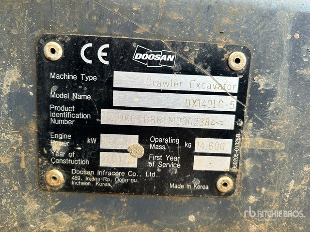 2021 Doosan DX140LC-5 Tracked Excavator - Vikšrinis ekskavatorius: foto 1 2021 Doosan DX140LC-5 Tracked Excavator - Vikšrinis ekskavatorius: foto 1