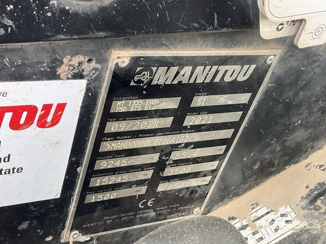 2021 Manitou MT1335 Telehandler - Teleskopinis krautuvas: foto 1 2021 Manitou MT1335 Telehandler - Teleskopinis krautuvas: foto 1