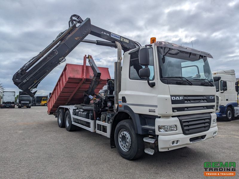 DAF CF85.410 6x4 Dagcab Euro5 EEV - Hiab Haakarm + Hiab 166E-2 DUO - Vangmuil - Hook-lift sunkvežimis, Sunkvežimis su kranu: foto 2 DAF CF85.410 6x4 Dagcab Euro5 EEV - Hiab Haakarm + Hiab 166E-2 DUO - Vangmuil - Hook-lift sunkvežimis, Sunkvežimis su kranu: foto 2