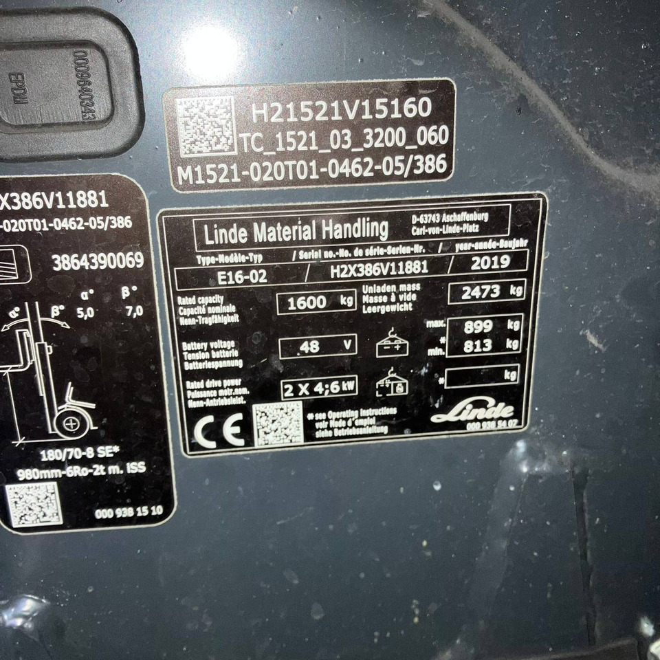 Linde E16 (386-02) EVO - Elektrinis krautuvas: foto 4 Linde E16 (386-02) EVO - Elektrinis krautuvas: foto 4
