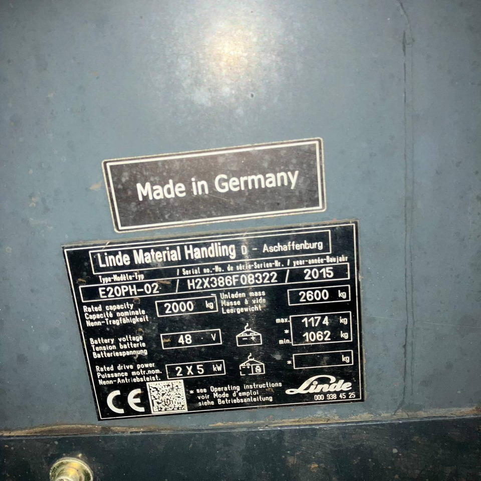 Linde E20PH (386-02) EVO - Elektrinis krautuvas: foto 4 Linde E20PH (386-02) EVO - Elektrinis krautuvas: foto 4
