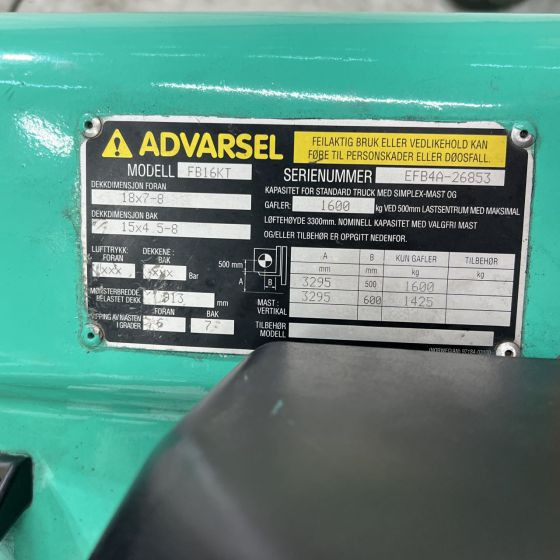 Elektrinis krautuvas Mitsubishi FB16KT: foto 16
