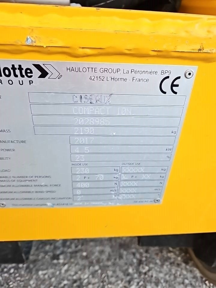 Haulotte Compact 10 N - Žirklinis keltuvas: foto 5 Haulotte Compact 10 N - Žirklinis keltuvas: foto 5