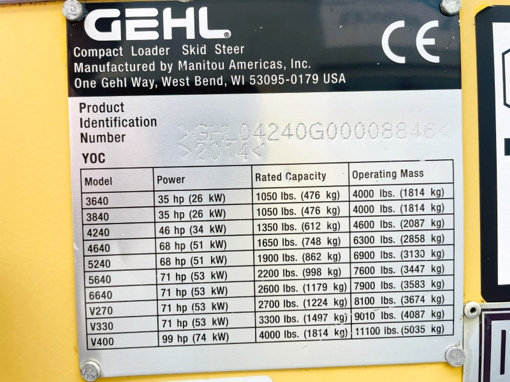 Gehl SL4240 (4035) - Mini krautuvas: foto 3 Gehl SL4240 (4035) - Mini krautuvas: foto 3