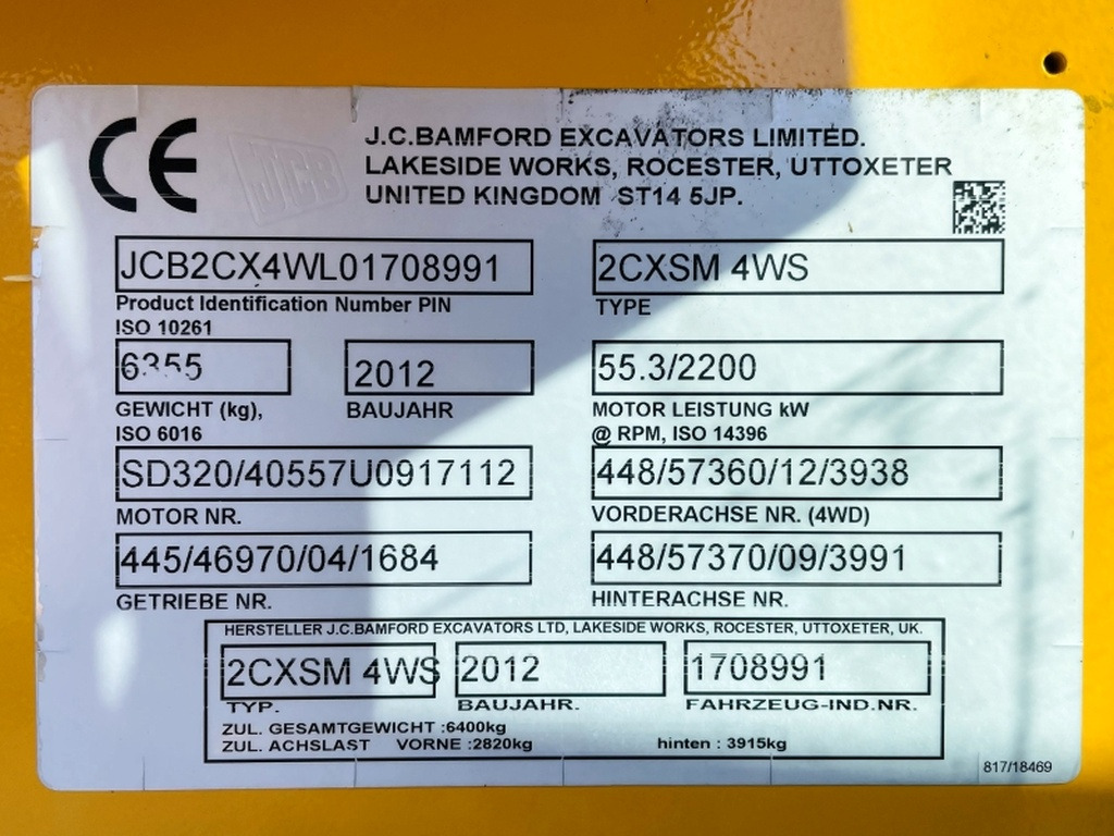 JCB 2CX SM 4WS (4001) - Ekskavatorius-krautuvas: foto 5 JCB 2CX SM 4WS (4001) - Ekskavatorius-krautuvas: foto 5