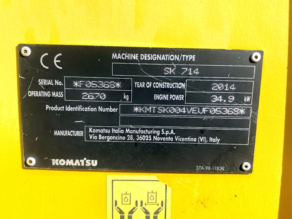 Komatsu SK714 (4077) - Mini krautuvas: foto 3 Komatsu SK714 (4077) - Mini krautuvas: foto 3