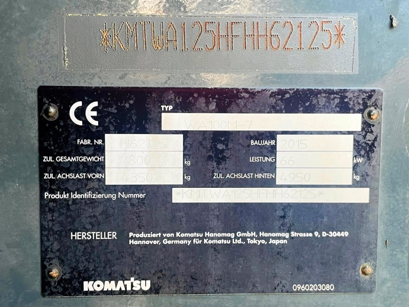 Komatsu WA100M-7 (3823) - Ratinis krautuvas: foto 4 Komatsu WA100M-7 (3823) - Ratinis krautuvas: foto 4