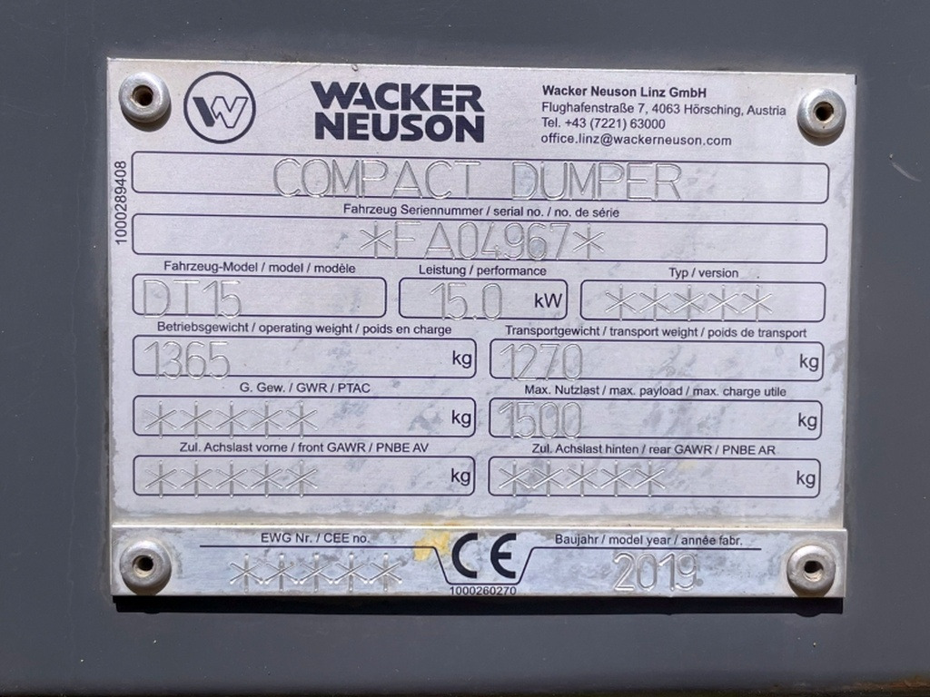 Neuson DT15 (4076) - Vikšrinis savivartis: foto 3 Neuson DT15 (4076) - Vikšrinis savivartis: foto 3