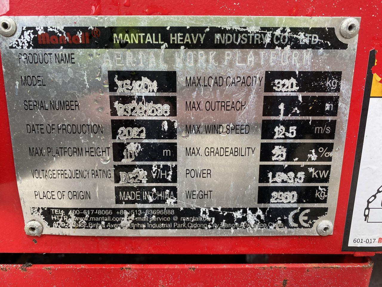 Žirklinis keltuvas Mantall XE120W: foto 9 Žirklinis keltuvas Mantall XE120W: foto 9