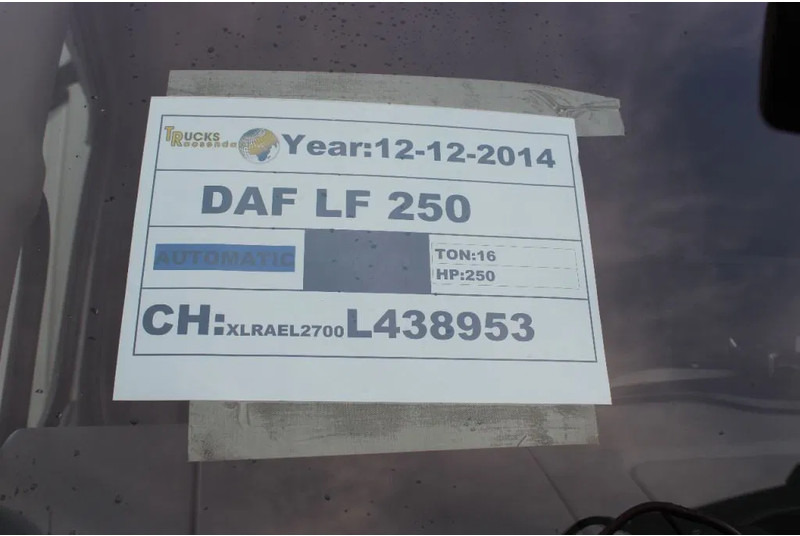 Refrižeratorius sunkvežimis DAF LF 250 + CARRIER XARIOS 500 + 16T EURO 6 + PERFECT TRUCK + BE apk 04-2024: foto 15