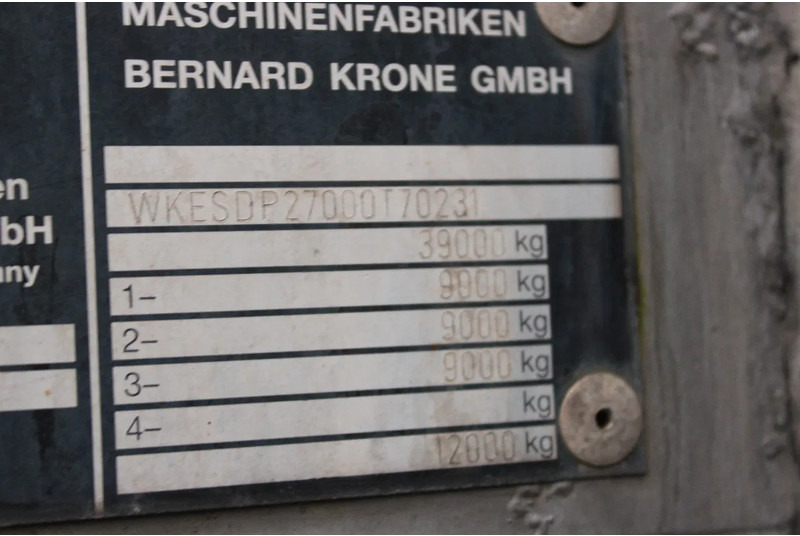 Krone 3x BPW + 2.71 height - Tentinė puspriekabė: foto 5 Krone 3x BPW + 2.71 height - Tentinė puspriekabė: foto 5