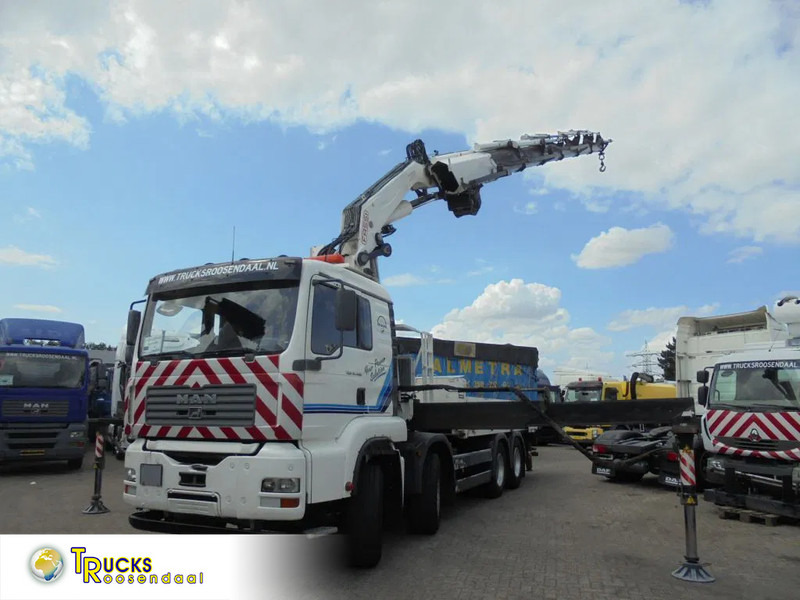 MAN TGA 41.460 1e Owner + Manual + Fassi F800XP 6x hydr. + Winch + hoogzit 8x4 + Low KM + Remote + FLY-JIB Prepared - Sunkvežimis su kranu, Platforminis/ Bortinis sunkvežimis: foto 1 MAN TGA 41.460 1e Owner + Manual + Fassi F800XP 6x hydr. + Winch + hoogzit 8x4 + Low KM + Remote + FLY-JIB Prepared - Sunkvežimis su kranu, Platforminis/ Bortinis sunkvežimis: foto 1