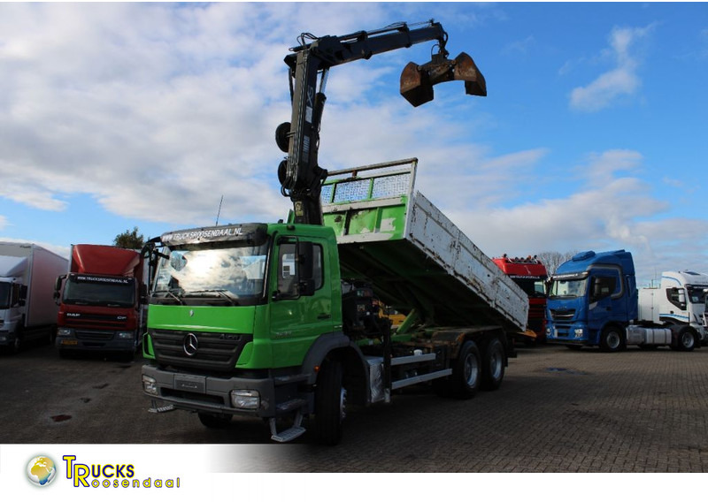 Mercedes-Benz Axor 2633 + TIPPER + HIAB 144 + REMOTE + MANUAL - Sunkvežimis su kranu: foto 1 Mercedes-Benz Axor 2633 + TIPPER + HIAB 144 + REMOTE + MANUAL - Sunkvežimis su kranu: foto 1
