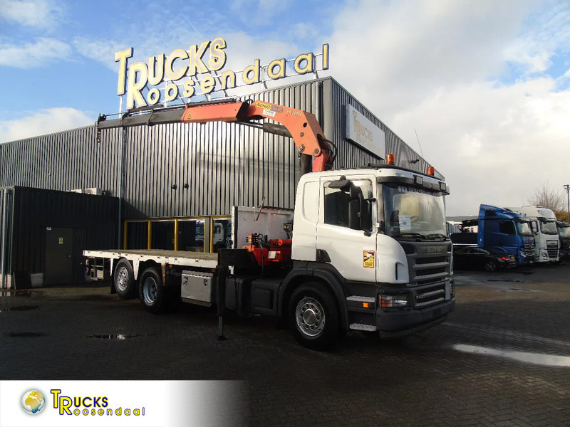 Scania P 420 + PALFINGER 32080 + STEERING + 6X2 - Sunkvežimis su kranu: foto 1 Scania P 420 + PALFINGER 32080 + STEERING + 6X2 - Sunkvežimis su kranu: foto 1