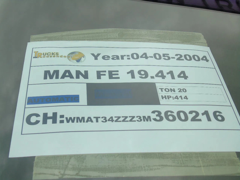 MAN FE 19.414 + MANUAL + 4X4 +EURO 2 !!!!!!!!!!! - Vilkikas: foto 4 MAN FE 19.414 + MANUAL + 4X4 +EURO 2 !!!!!!!!!!! - Vilkikas: foto 4