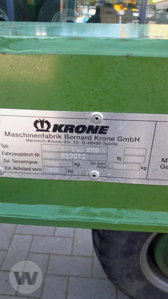 Šienapjovė Krone X-Disc 6200 GPS-SW: foto 11