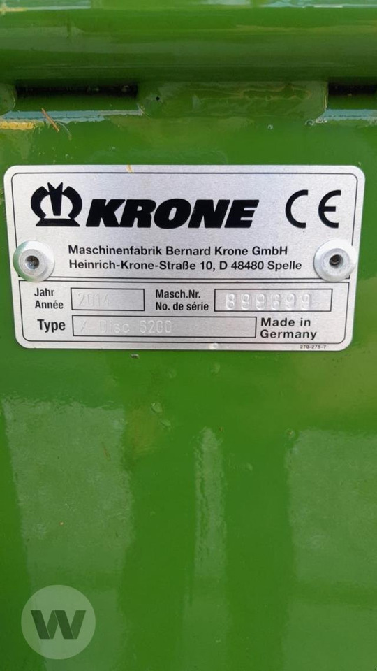 Šienapjovė Krone X-Disc 6200 GPS-SW: foto 6