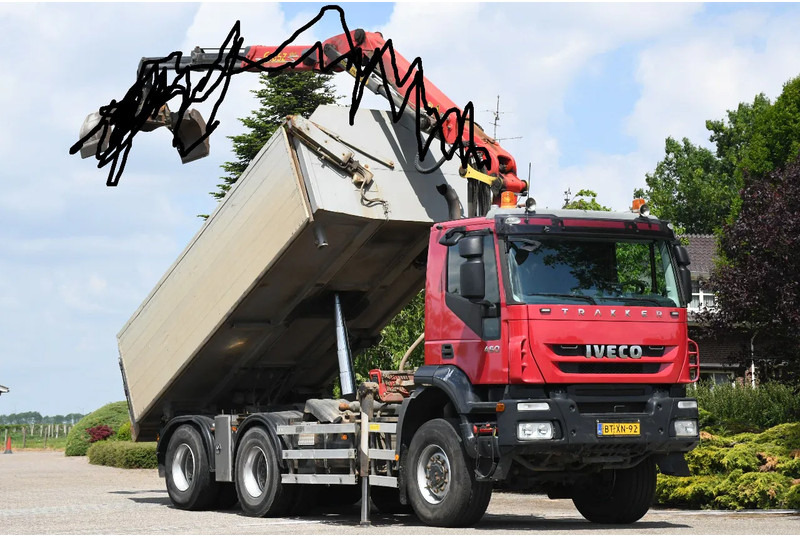 Iveco TRAKKER 450ps !!Z-KRAAN!!RADIO REMOTE!!3 SIDED TIPPER!!EURO5!! 10MM CHASSIS LIBIA!! - Savivartis sunkvežimis, Sunkvežimis su kranu: foto 1 Iveco TRAKKER 450ps !!Z-KRAAN!!RADIO REMOTE!!3 SIDED TIPPER!!EURO5!! 10MM CHASSIS LIBIA!! - Savivartis sunkvežimis, Sunkvežimis su kranu: foto 1