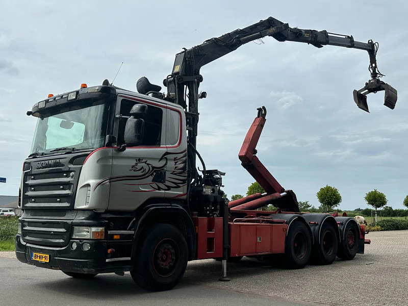 Scania R420 8x4 TRIPLE!!Z-KRAAN/HAAK!! MANUELL!!!SCHROTT/METALL!! - Hook-lift sunkvežimis, Sunkvežimis su kranu: foto 5 Scania R420 8x4 TRIPLE!!Z-KRAAN/HAAK!! MANUELL!!!SCHROTT/METALL!! - Hook-lift sunkvežimis, Sunkvežimis su kranu: foto 5