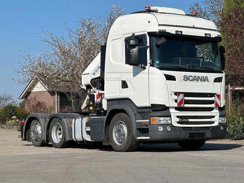 Scania R450 6x2 !!TRACTOR!!!CRANE/GRUE/HMF 50TM!!TOP!EURO6!! - Vilkikas: foto 2 Scania R450 6x2 !!TRACTOR!!!CRANE/GRUE/HMF 50TM!!TOP!EURO6!! - Vilkikas: foto 2