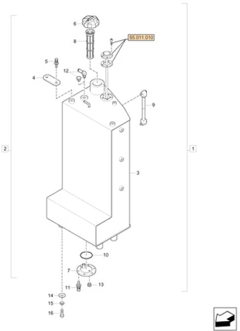 Case 3LML03100 - 31ML01017CG (HYDRAULIC TANK) - Degalų bakas - Statybinė technika: foto 1 Case 3LML03100 - 31ML01017CG (HYDRAULIC TANK) - Degalų bakas - Statybinė technika: foto 1