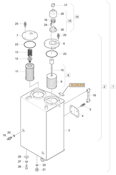 Case 3LML03100 - 31ML01018CG (HYDRAULIC TANK) - Degalų bakas - Statybinė technika: foto 2 Case 3LML03100 - 31ML01018CG (HYDRAULIC TANK) - Degalų bakas - Statybinė technika: foto 2