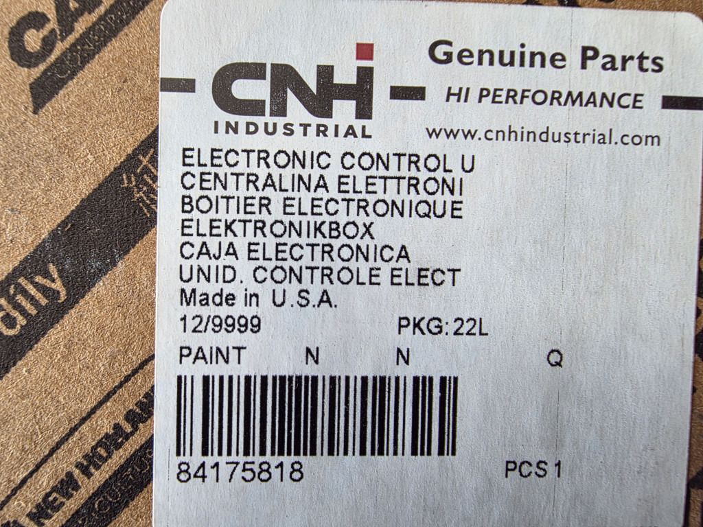 Case 84175818 - YZ104830 - Valdymo blokas - Statybinė technika: foto 1 Case 84175818 - YZ104830 - Valdymo blokas - Statybinė technika: foto 1