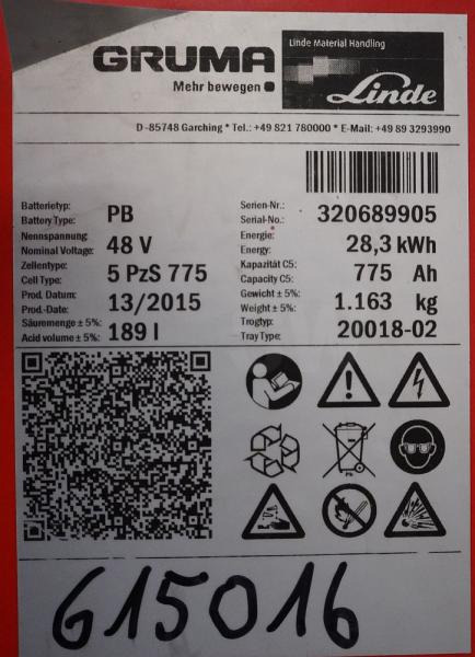 AIM 48 Volt 5 PzS 775 Ah - Akumuliatorius - Krovimo technika: foto 5 AIM 48 Volt 5 PzS 775 Ah - Akumuliatorius - Krovimo technika: foto 5