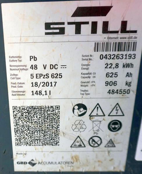 GBD 48 Volt 5 PzS 625 Ah - Akumuliatorius - Krovimo technika: foto 5 GBD 48 Volt 5 PzS 625 Ah - Akumuliatorius - Krovimo technika: foto 5